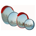 Indoor and Outdoor Unbreakable Orange Traffic Acrylic Convex Mirror